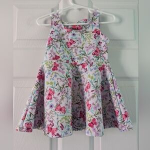 Floral Butterfly Kids Casual Dress
